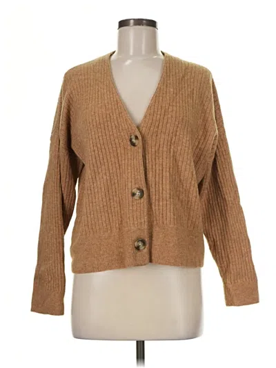 Pre-owned Madewell Cardigan Sweater In Tan
