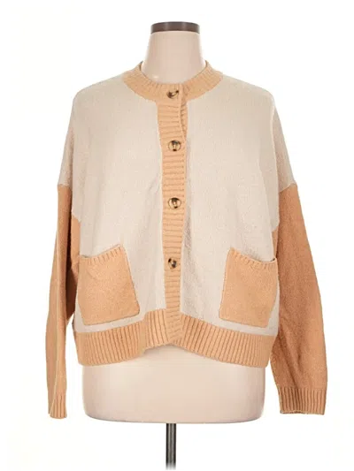 Pre-owned Madewell Cardigan Sweater In Tan