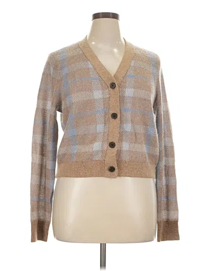 Madewell Cardigan Sweater In Tan