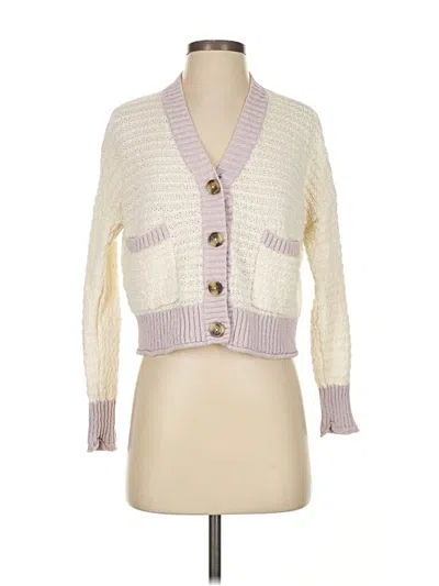 Pre-owned Madewell Cardigan Sweater In White