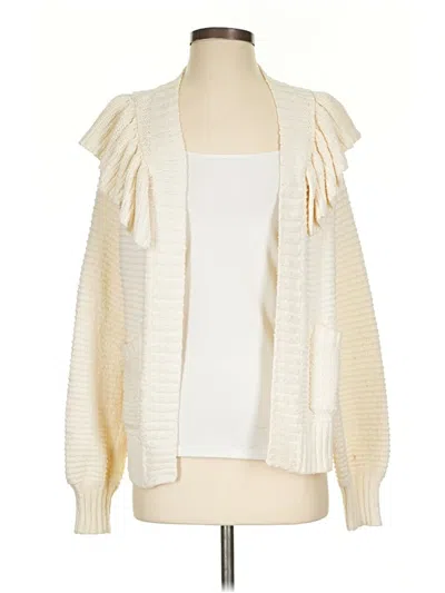 Pre-owned Madewell Cardigan Sweater In White