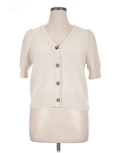 Pre-owned Madewell Cardigan Sweater In White