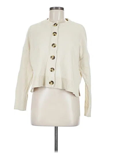 Pre-owned Madewell Cardigan Sweater In White