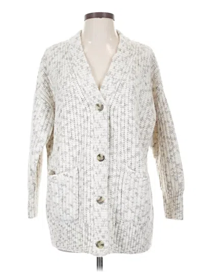 Pre-owned Madewell Cardigan Sweater In White