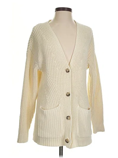 Pre-owned Madewell Cardigan Sweater In White