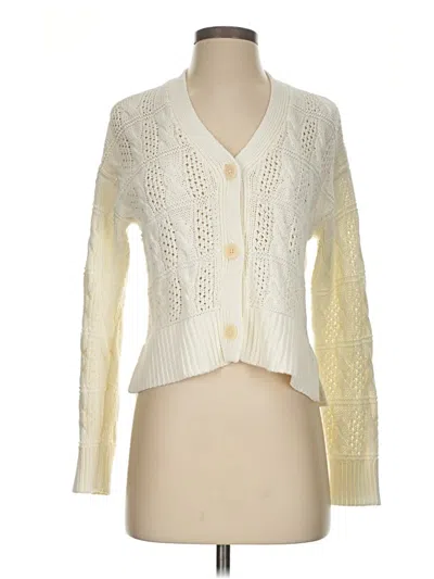 Pre-owned Madewell Cardigan Sweater In White