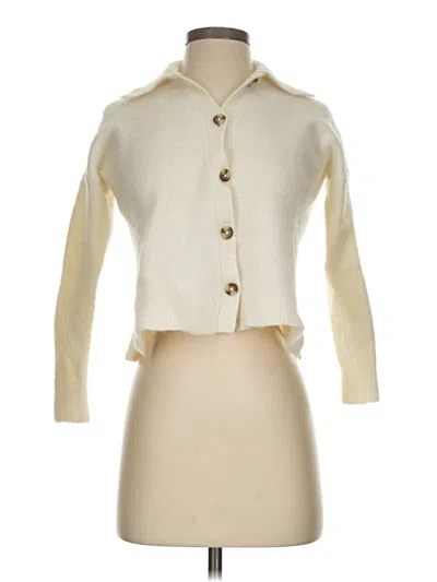 Pre-owned Madewell Cardigan Sweater In White