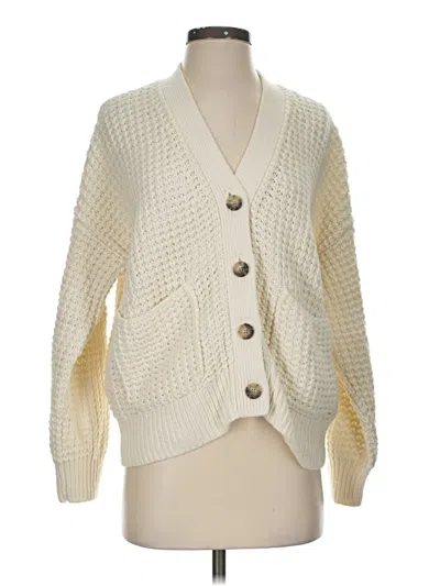 Pre-owned Madewell Cardigan Sweater In White