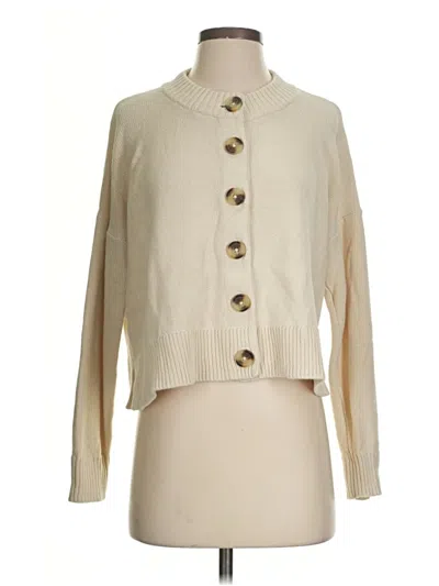 Pre-owned Madewell Cardigan Sweater In White