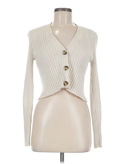 Pre-owned Madewell Cardigan Sweater In White