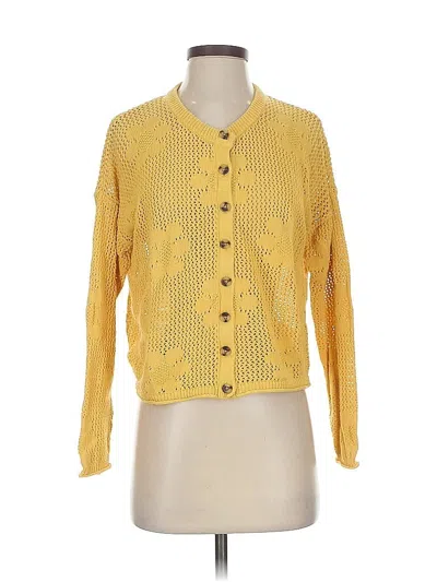 Pre-owned Madewell Cardigan Sweater In Yellow