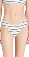 Madewell Carp Bikini Bottoms In Stripe Rib Double Stripe Lighthouse In Double Stripe Lighthouse