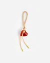 Madewell Carved Heart Bag Charm In Pale Dune