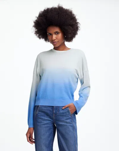 Madewell Cashmere Boxy Sweater In Southern Sky Dip Dye