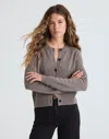 Madewell Cashmere Button-front Cardigan Sweater In Gray
