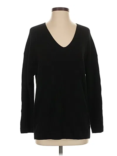 Pre-owned Madewell Cashmere Pullover Sweater In Black