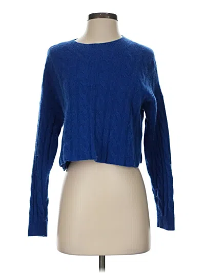 Pre-owned Madewell Cashmere Pullover Sweater In Blue