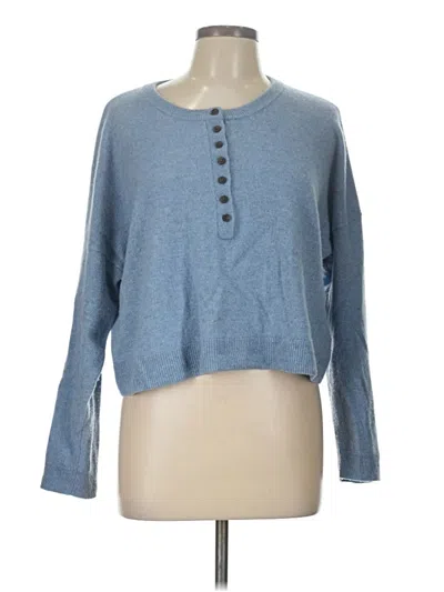 Pre-owned Madewell Cashmere Pullover Sweater In Blue
