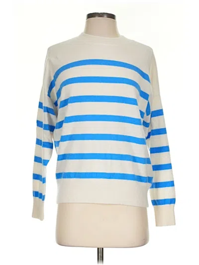 Pre-owned Madewell Cashmere Pullover Sweater In Blue