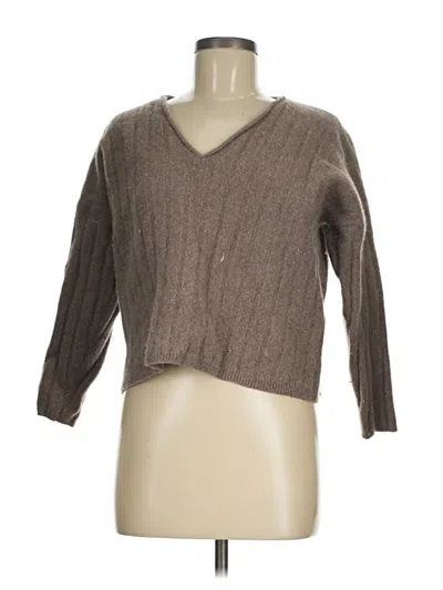 Pre-owned Madewell Cashmere Pullover Sweater In Brown