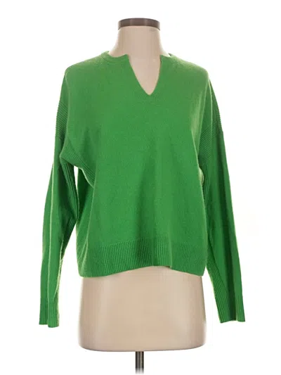 Pre-owned Madewell Cashmere Pullover Sweater In Green