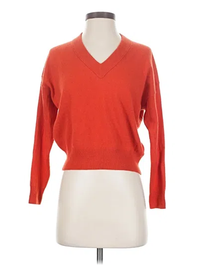 Pre-owned Madewell Cashmere Pullover Sweater In Orange
