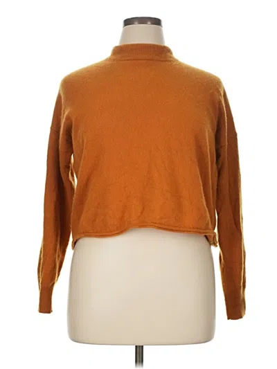 Pre-owned Madewell Cashmere Pullover Sweater In Orange