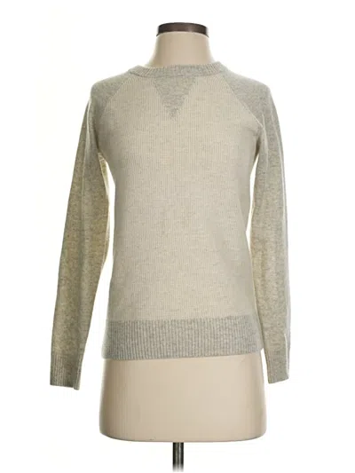 Pre-owned Madewell Cashmere Pullover Sweater In Silver