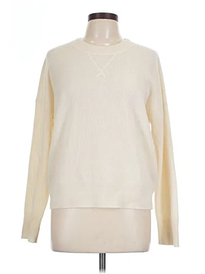 Pre-owned Madewell Cashmere Pullover Sweater In White