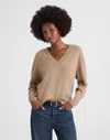 Madewell Cashmere V-neck Sweater In Brown