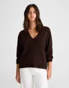 Madewell Cashmere V-neck Sweater In Molasses