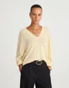 Madewell Cashmere V-neck Sweater In Yellow