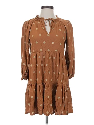 Pre-owned Madewell Casual Dress In Brown