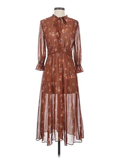 Pre-owned Madewell Casual Dress In Brown