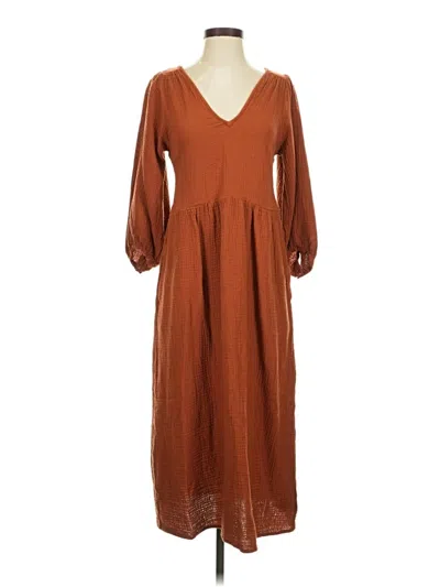 Pre-owned Madewell Casual Dress In Brown