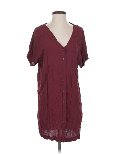 Pre-owned Madewell Casual Dress In Burgundy