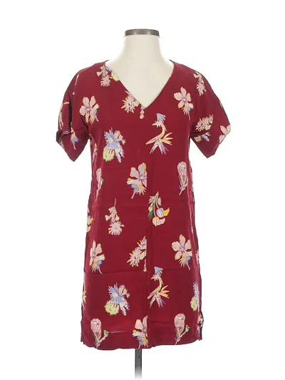 Pre-owned Madewell Casual Dress In Burgundy