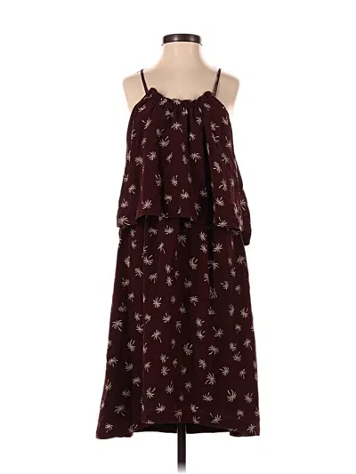Pre-owned Madewell Casual Dress In Burgundy