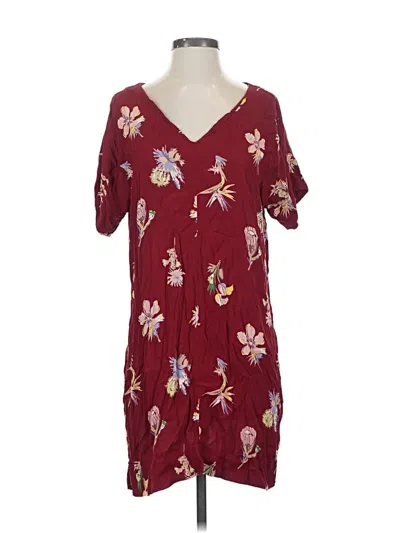 Pre-owned Madewell Casual Dress In Burgundy