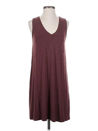 Pre-owned Madewell Casual Dress In Burgundy
