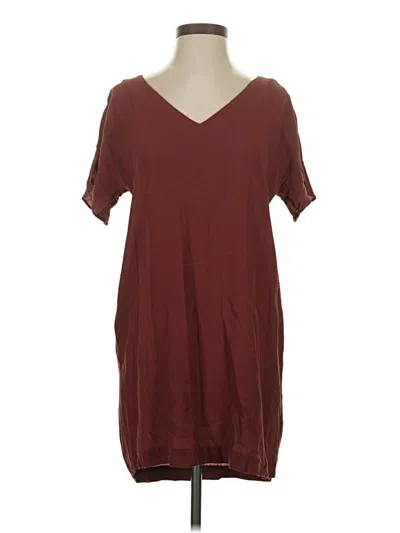 Pre-owned Madewell Casual Dress In Burgundy