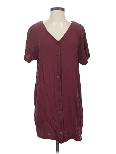 Pre-owned Madewell Casual Dress In Burgundy