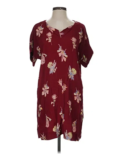 Pre-owned Madewell Casual Dress In Burgundy