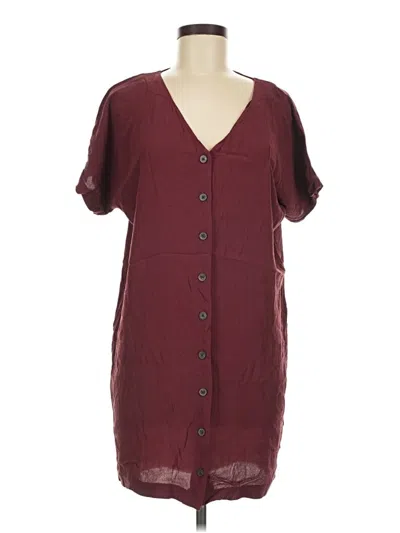 Pre-owned Madewell Casual Dress In Burgundy