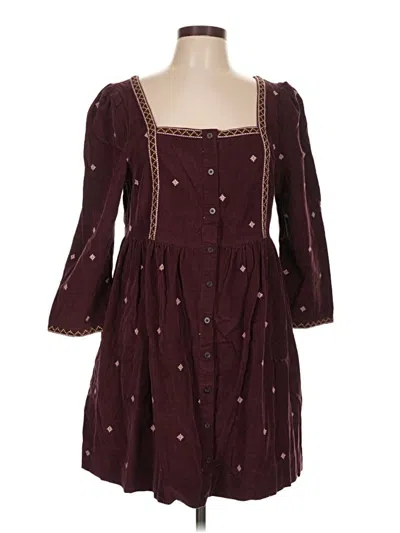 Pre-owned Madewell Casual Dress In Burgundy