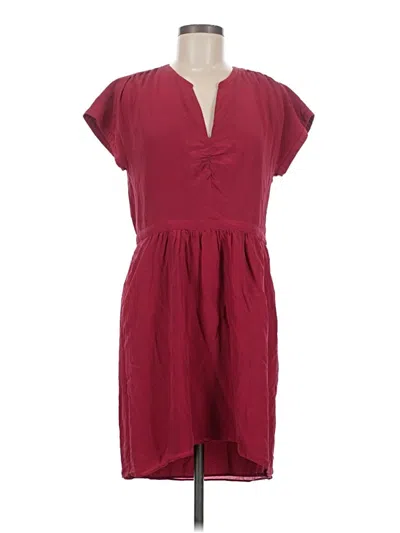 Pre-owned Madewell Casual Dress In Burgundy