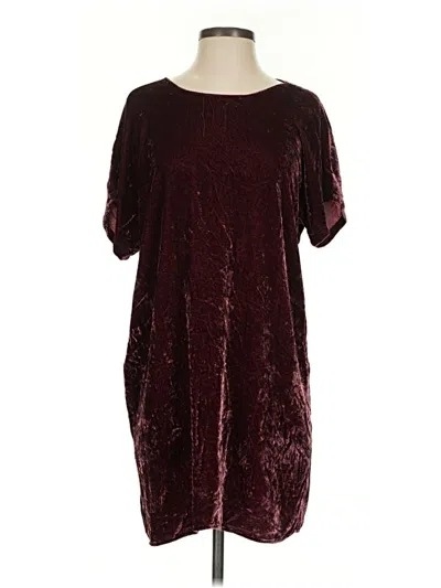 Pre-owned Madewell Casual Dress In Burgundy