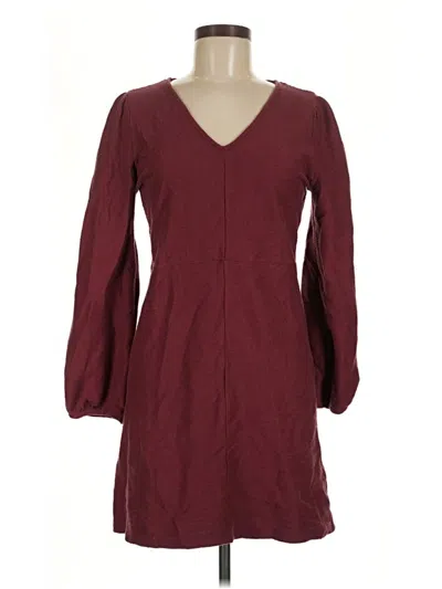 Pre-owned Madewell Casual Dress In Burgundy