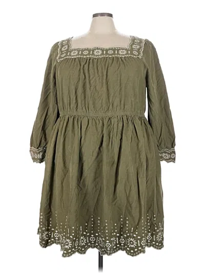 Pre-owned Madewell Casual Dress In Green