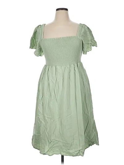 Pre-owned Madewell Casual Dress In Green